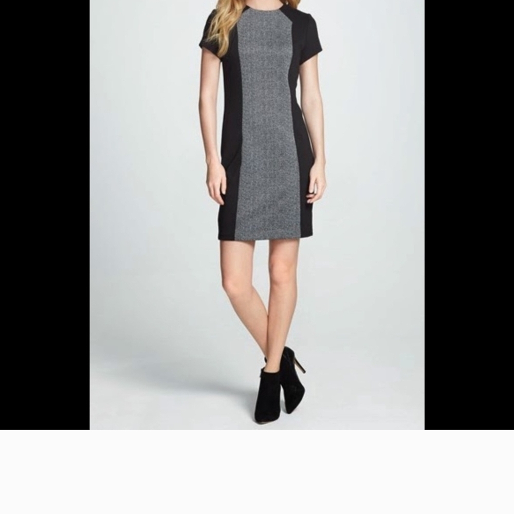 Michael Kors Two-Tone Black and Gray Mini Dress